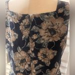 NWT Beige By ECI Navy Floral Dress Sleeveless Lined Size 10 Coquette Blue Size L Photo 5