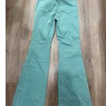 Judy Blue Wide Flare Jeans Women's 3/26 Garment Dyed Light Green Stretch Denim Photo 2