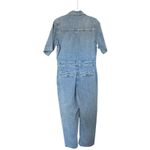 Faherty  Denim Michelle Short Sleeve Jumpsuit Light Blue Wash Size 6 NEW Photo 4