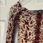 Brandy Melville Red Ruched Off-Shoulder Blouse Photo 2