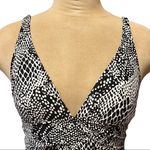 Black & White Swimdress Swim Dress One Piece Swimsuit Skirted S Small Photo 2