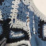 Free People  Boho Crochet Hippie Sleeveless Knit Beaded top or dress size large Photo 6