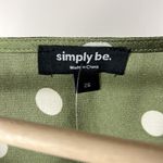 ASOS Simply Be NWT Satin Blouse with Peplum Hem in Sage Polka Dot Photo 6