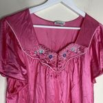 Vanity Fair  Vintage Bright Pink Pajama Top Nylon Bed Jacket Size Large Photo 1