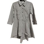 Joan Rivers Seersucker Button Front Striped Shirt Photo 0