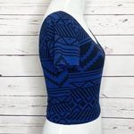 PINK - Victoria's Secret Victoria’s Secret PINK Blue & Black Tribal Aztec Festival Crop Top Size XS Photo 5
