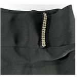 White House | Black Market WHBM Women's Black Wide-Leg Dress Pants‎ Size 6 Side Zip Embellished Belt Loops Photo 1