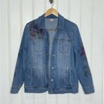 Chico's Chico’s Floral Jean Jacket Sz 1 (M) 633 Photo 1