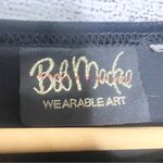 Bob Mackie Wearable Art Black Velvet & Sparkle Sequin Sweater Top Blouse Size XS Photo 6