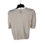 AQUA ‎ Cashmere Blend Jewel Button Short Sleeve Sweater Top Photo 5