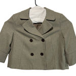 Blacker by‎ Stanley Blacker Women's Cropped Double Breasted Blazer Jacket Gray Size 12 Photo 0