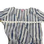 Calypso St. Barth 𝅺 Silk Jumper Blue White Striped Tie Belt Size XS‎ Photo 8