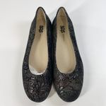 SAS Women's 9.5M Lace Ballet Flats Black Metallic Floral Comfort Shoes USA Made Size 9.5 Photo 2