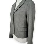 Theory | Size 8 | Wool Tailored Fit Two-Button Lined Grey Blazer Jacket Photo 4