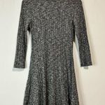 American Eagle  Women’s Long Sleeve Open Back Sweater Dress Black White Small EUC Photo 0