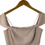 Jay Godfrey Downie Gown Midi Dress Nude Pink Off Shoulder Stretch Size 2 Photo 9