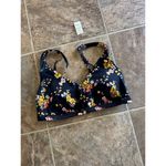Aerie Offline By Goals Plunge Sports Bra True Black Floral Size Medium Photo 3
