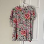 Johnny Was  Janie Favorite Short Sleeve Crew Neck Swing Tee Azzie Flower Large Photo 7