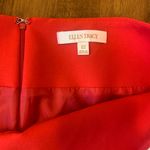 Ellen Tracy  NWT Skirt 12 Vibrant Tomato Paste Red Pencil Back Zip Mini Classic Photo 1