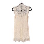 Storia  Brianne Lace Dress White Sleeveless High Neck Keyhole Back Women's M Photo 3