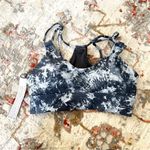 Wildfox Sweat Tyler Tie Dye Punch India Ink Small Sports Bra Blue and White Photo 3