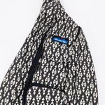 KAVU  Rope Crossbody Bag Cotton Canvas Black White Geometric Aztec Travel Pack Photo 1