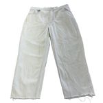 Madewell  Jeans Womens 31 Blue White Cadiz Wash Tapered Wide‎ Leg Denim Cotton Photo 1