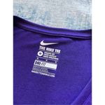 Nike Purple The Tee Dri Fit Short Sleeve V Neck Athletic Cut Women's Medium Photo 3