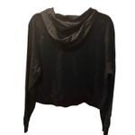 PINK - Victoria's Secret  Black Hoodie Long Sleeve Cropped Pullover‎ Small Photo 2