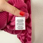 Sincerely Jules [] Pink Geometric Heart Print V-Neck Oversized Sweater Sz Medium Photo 9