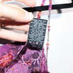No Boundaries VTG 90s  Cami Mini‎ Dress Purple Boho Beaded Rayon Y2K Floral XS Photo 4