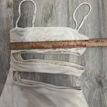 Oh Polly  Azzurra Bodycon Cutout Mini Dress Ivory Spaghetti Strap Size US 6 Photo 3