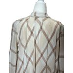 Free People Womens Peppy Plaid M Tunic Shirt White Brown Button Up Back Ruffle Photo 9