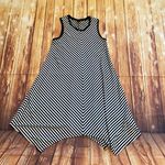 Mossimo Supply Co Mossimo Women’s Black & White Sleeveless Striped Shark Bite Dress Size Small Photo 3