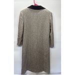 Vintage Noble Fashion Wool Coat Women’s | Herringbone Tweed Long Overcoat Size L Photo 6