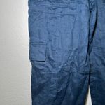 Magaschoni magashoni navy linen pants jogger cargo minimal career natural quite Luxury boho Photo 2