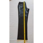 Belle Kim Gravel Faux Leather Front / Ponte Back Pants Women size 12 Black Photo 13