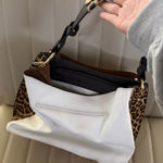 Leopard Print Purse Colorblock White Women's Bag Photo 0