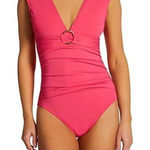 Bleu Rod Beattie NEW.  cap sleeve one piece. 10. Retails $139 Photo 0