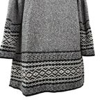 Lucky Brand  BOHO Shawl Cardigan Open Black White Geometric Sweater Women’s 1X Photo 9
