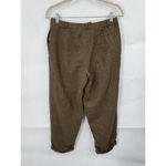Talbots  100% Wool‎ Houndstooth Pant Women 10 Brown Vintage Cropped Academia Photo 1