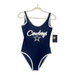 NFL Dallas Cowboys One Piece Bathing Suit, Womens Small Blue Photo 1