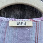 Kori  America Tied Front Pastel Striped Kimono Wrap | L Photo 1