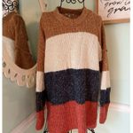 Madewell  S Striped Baxter Tunic Sweater Oversized Alpaca Blend Knit Crewneck Photo 2