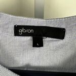 Gibson  Ruffle-Sleeve Dress Size Large Blue Stretch Cotton Photo 3