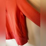 Nike  Hoodie Women’s Pink Coral Striped Pullover Sweatshirt Ribbed Dri Fit Size S Photo 6