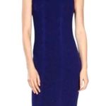 Karen Millen Blue Knit Bodycon Cable Knit Design Dress XS Photo 1