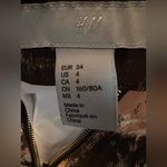 H&M  Women's Black and Tan Satin Abstract Print Bomber Jacket Photo 3