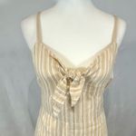 Hollister cotton and linen blend tie front dress size medium Photo 3