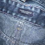 American Eagle  Womens Denim Blue Jean Skirt Size 0 Cotton Distressed Photo 3